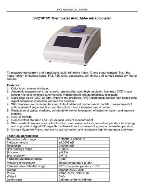 Thermostat Auto Abbe refractometer distributors|22 Abbe Refractometer Manufacturers in 2024 .